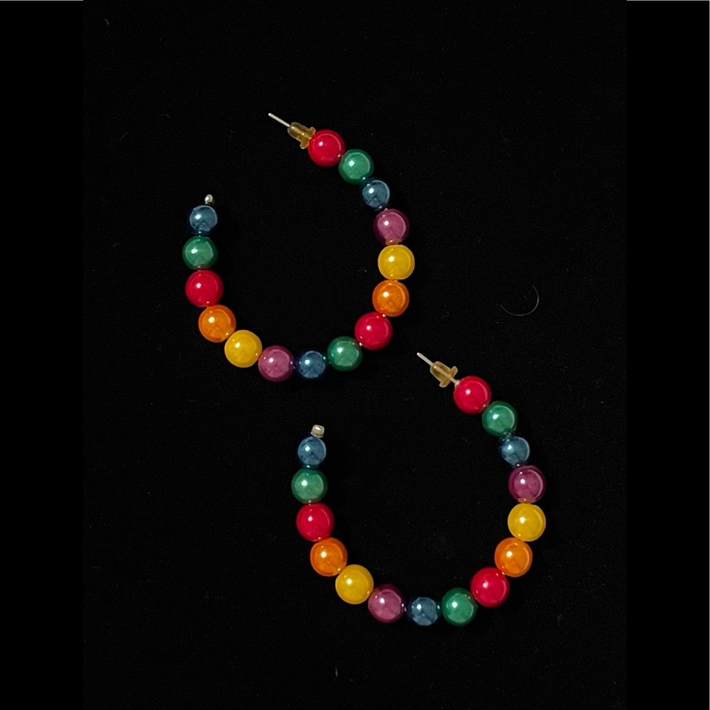 Multi colored hoop earrings 3/$10 jewelry
